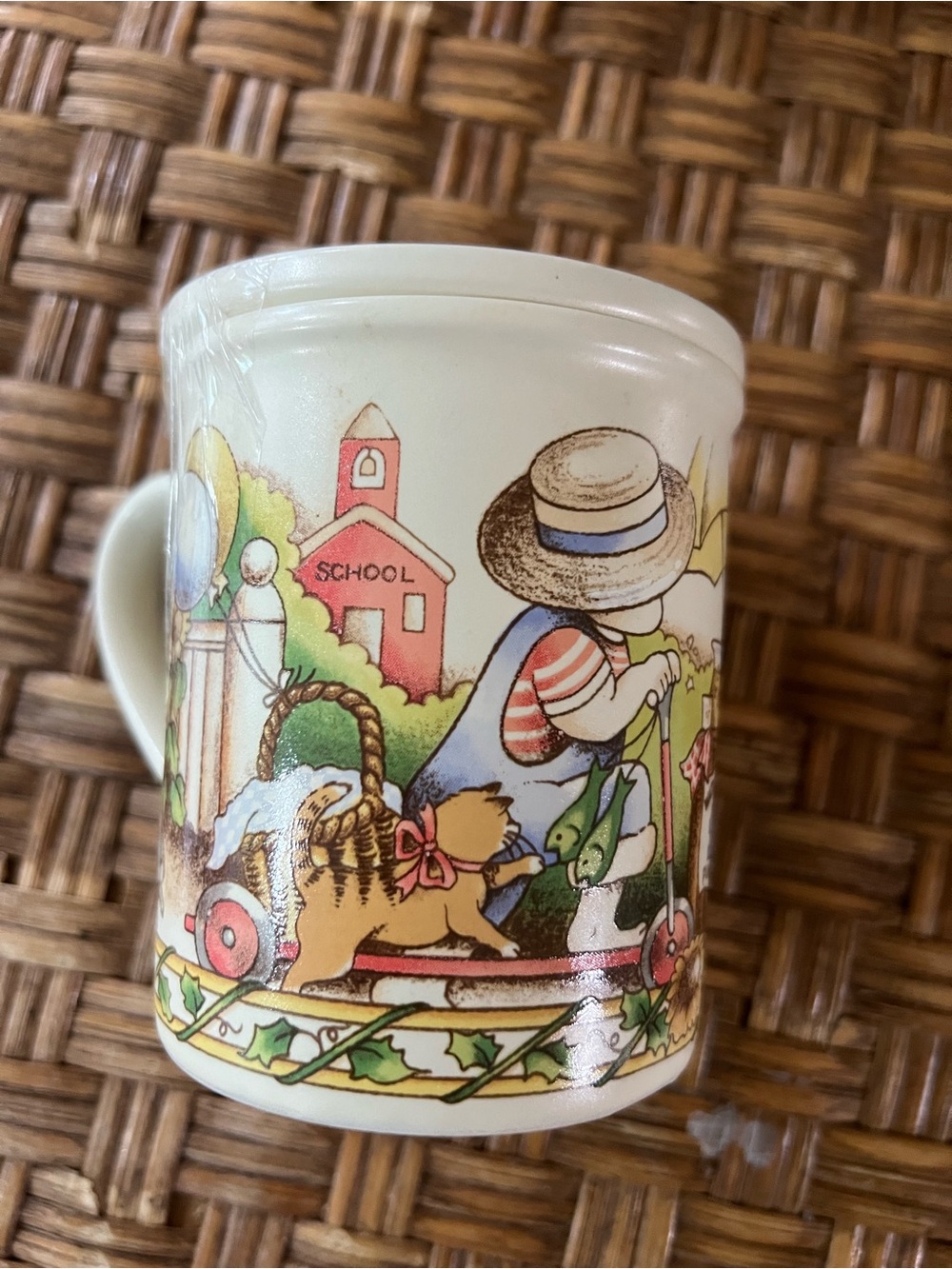Country Kids Cream Children’s Illustration Ceramic Mug